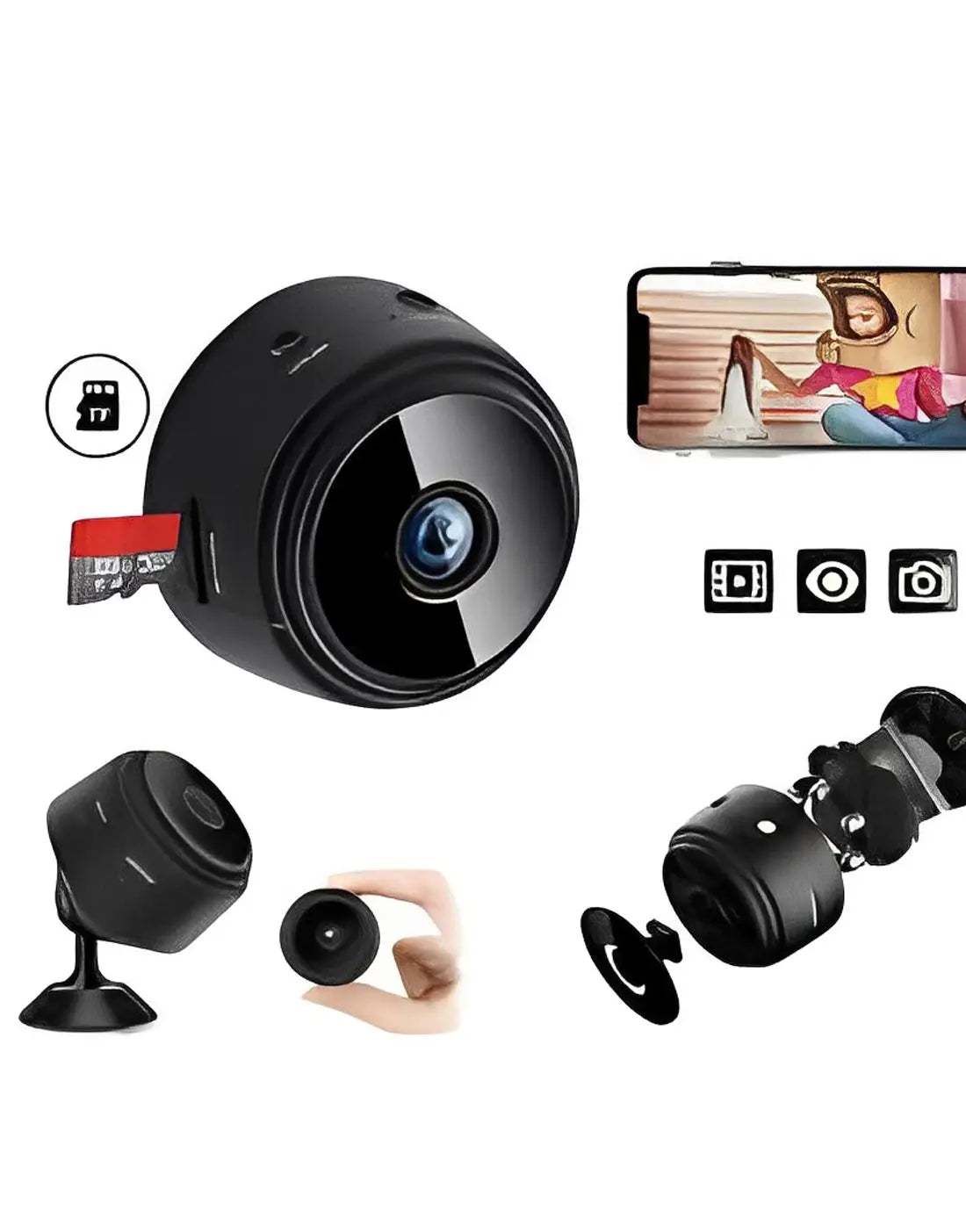 A9 Mini WiFi IP Security Camera 1080p for Monitoring Child & Home Security