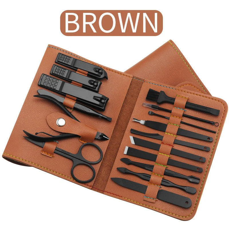 16-Piece Professional Nail Care Kit with Case