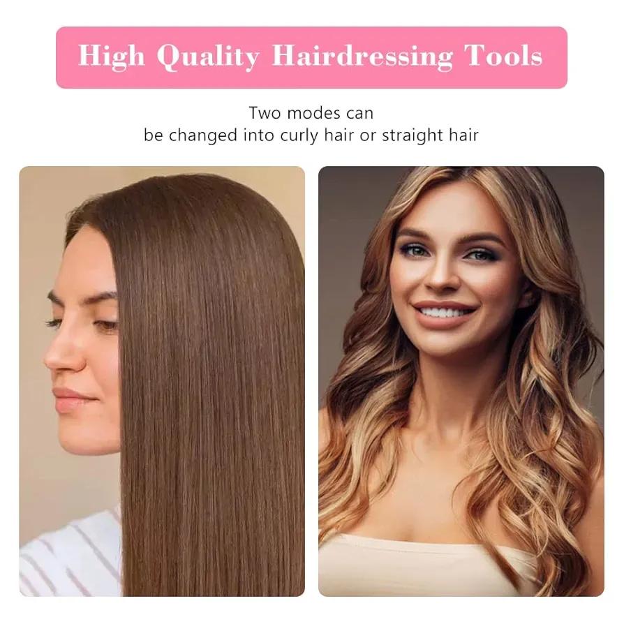 2-in-1 Mini Hair Styler – Straightener & Curler