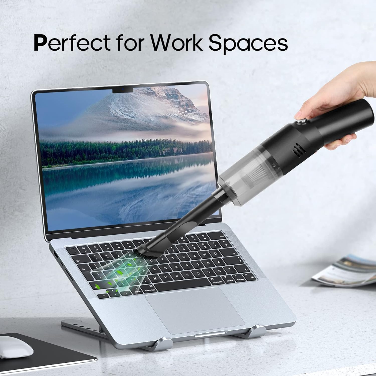 PowerVac 120W Portable Wireless Car Vacuum Mini Cyclone Wet & Dry USB Rechargeable Cleaner