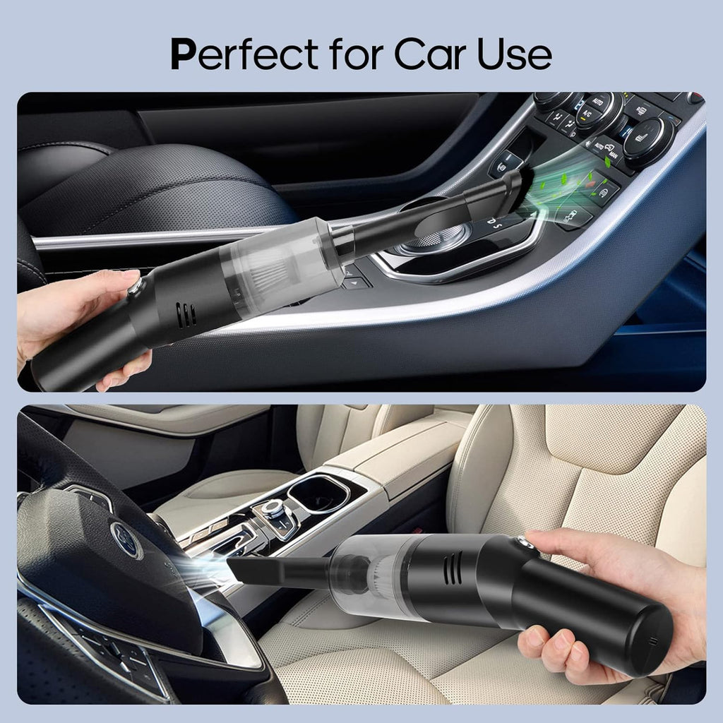 PowerVac 120W Portable Wireless Car Vacuum Mini Cyclone Wet & Dry USB Rechargeable Cleaner
