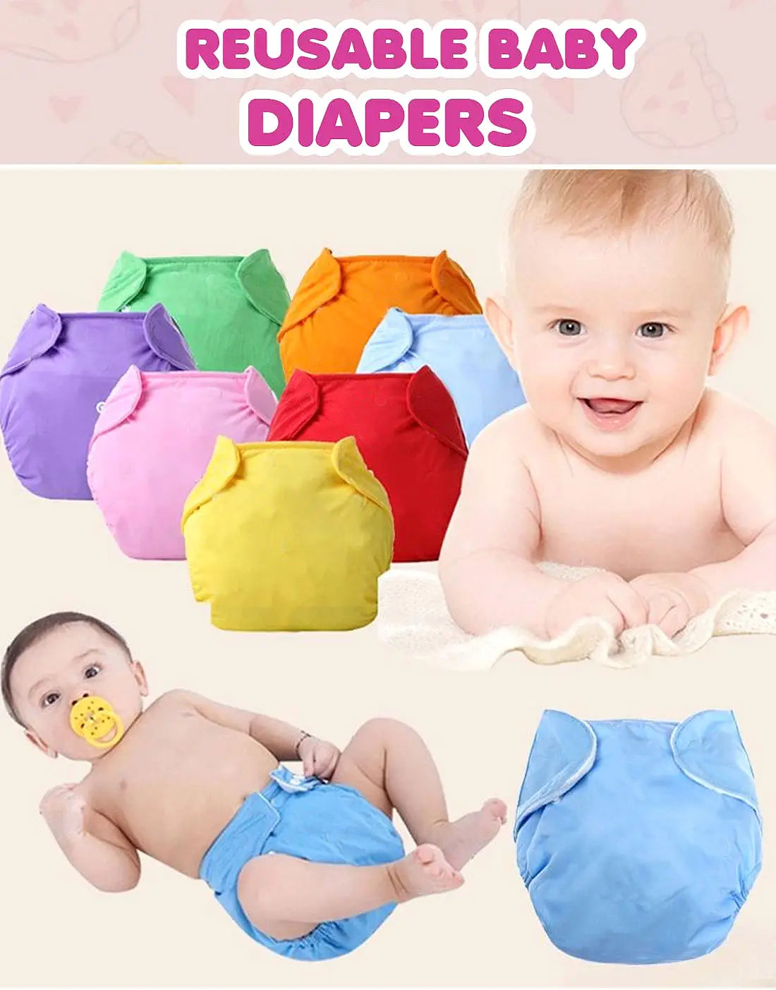Reusable Baby Diapers - Washable Nappies & Training Pants