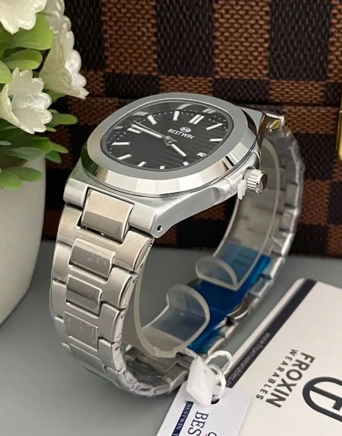 BESTWIN Nautilus Datejust Men’s Luxury Watch with Stainless Steel Chain