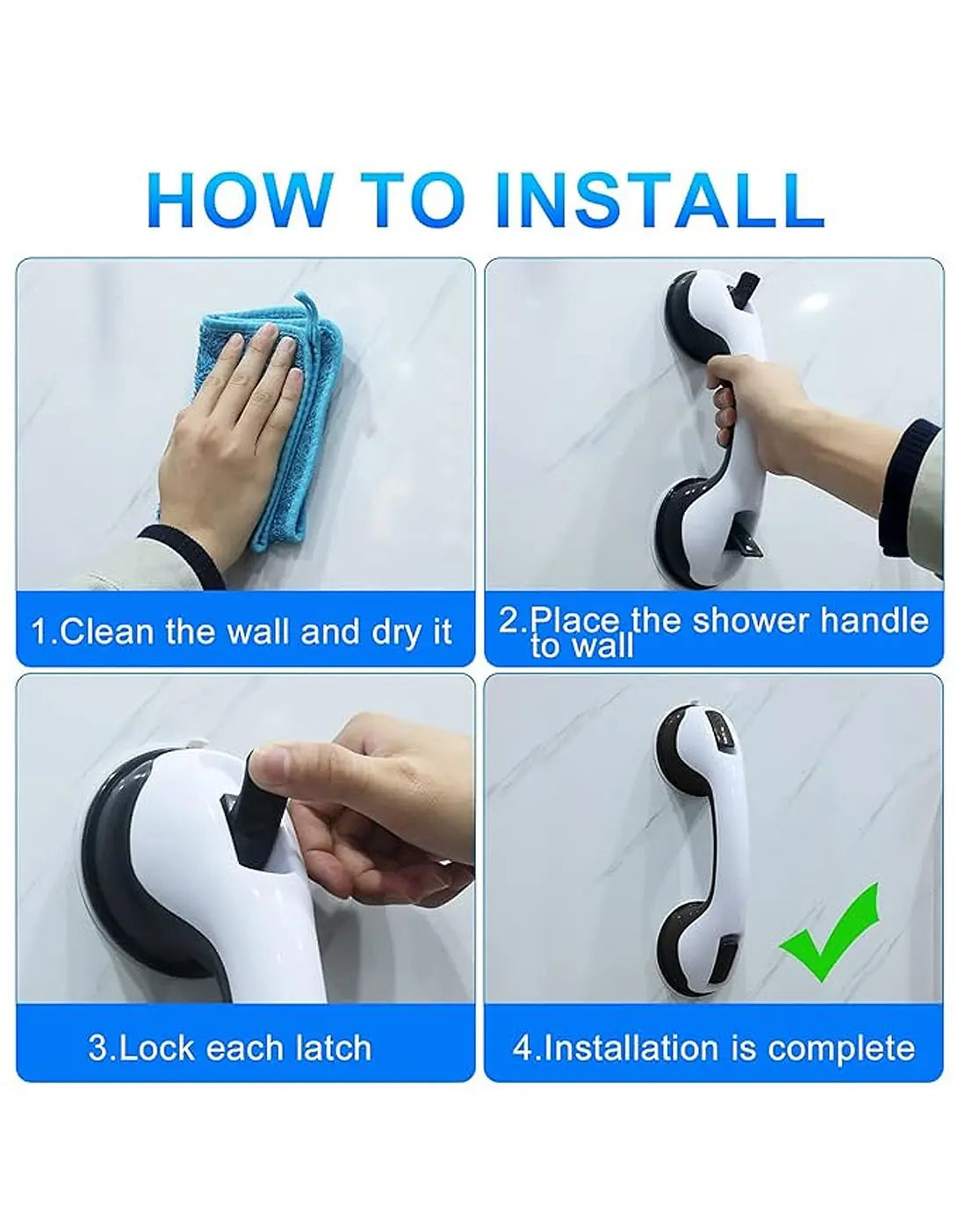 Helping Handle Anti Slip Support Grip - Instant Safety Grip for Bathroom, Household & Toilets