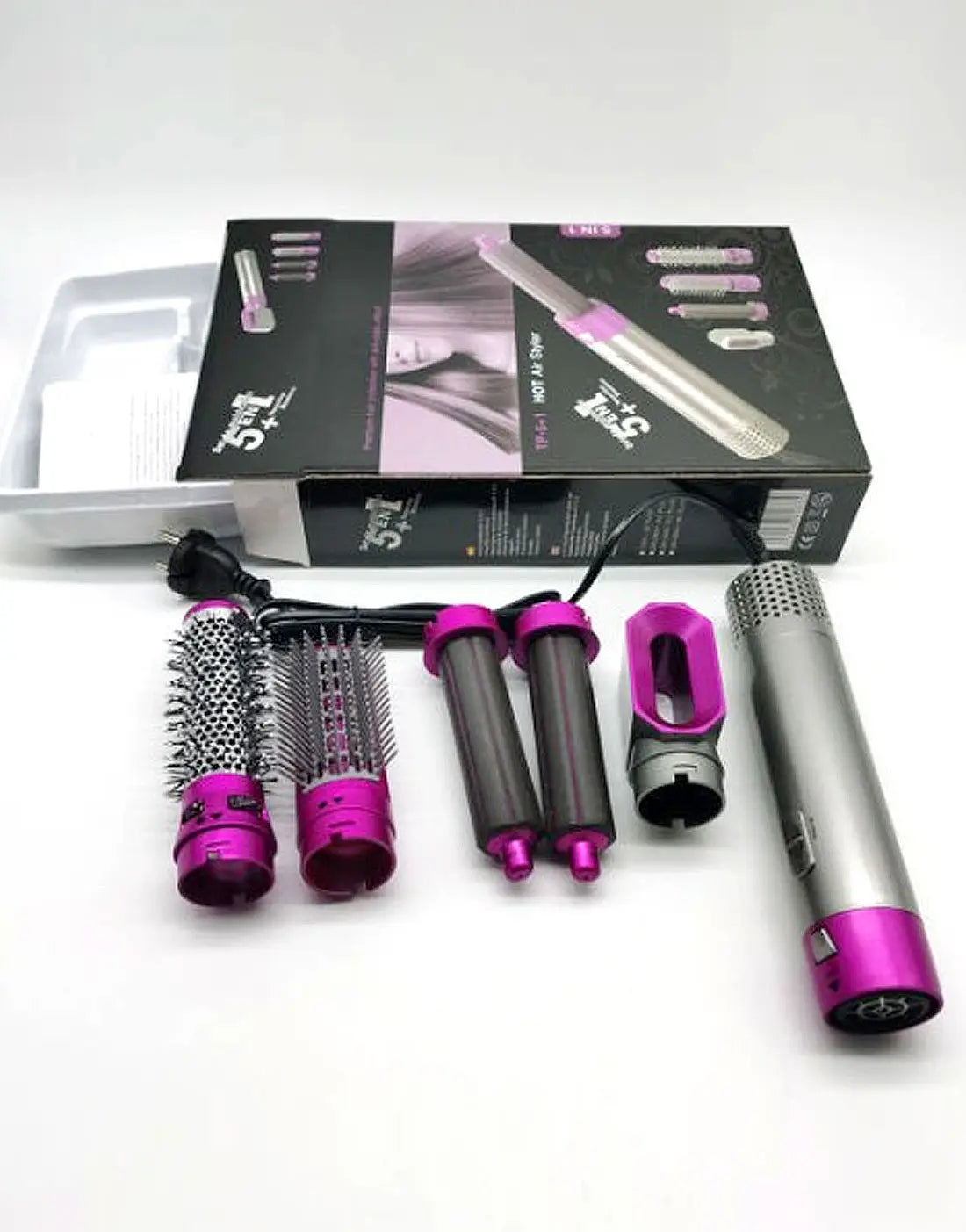 5-In-1 Multifunctional Hot Air Styler: Air Brush, Hair Dryer, Hair Straightener, Hair Curler and Hair Styling Brush