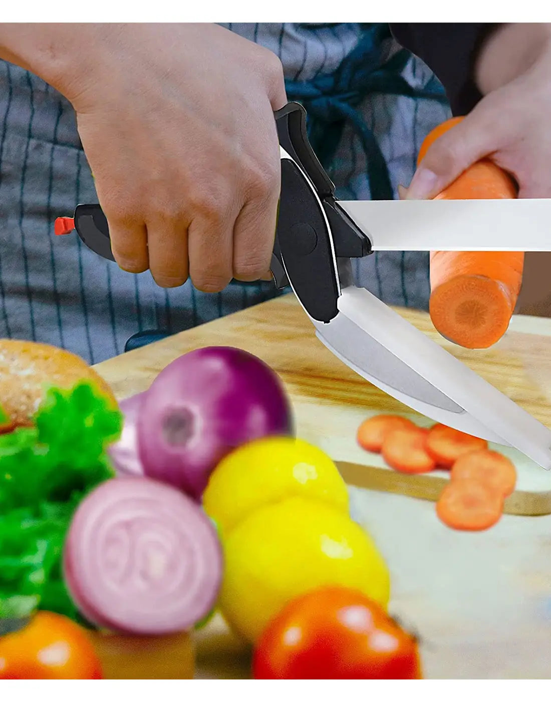 2 in 1 Kitchen Knife & Cutting Board - Great for Food Slicing & Chopping