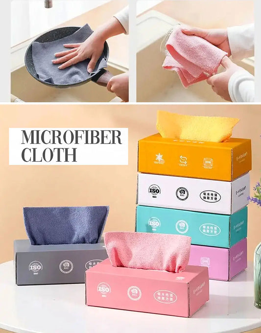 Pack of 20 Microfiber Clothes | Microfiber Cleaning Wipes for Kitchen & Households