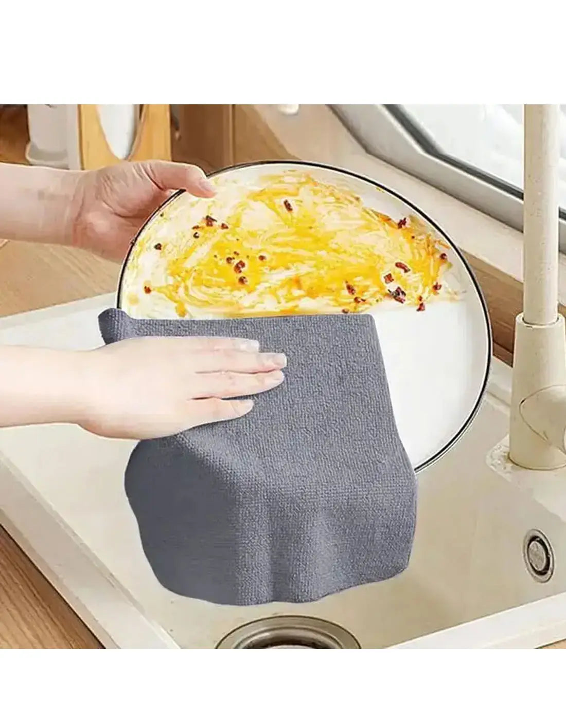 Pack of 20 Microfiber Clothes | Microfiber Cleaning Wipes for Kitchen & Households