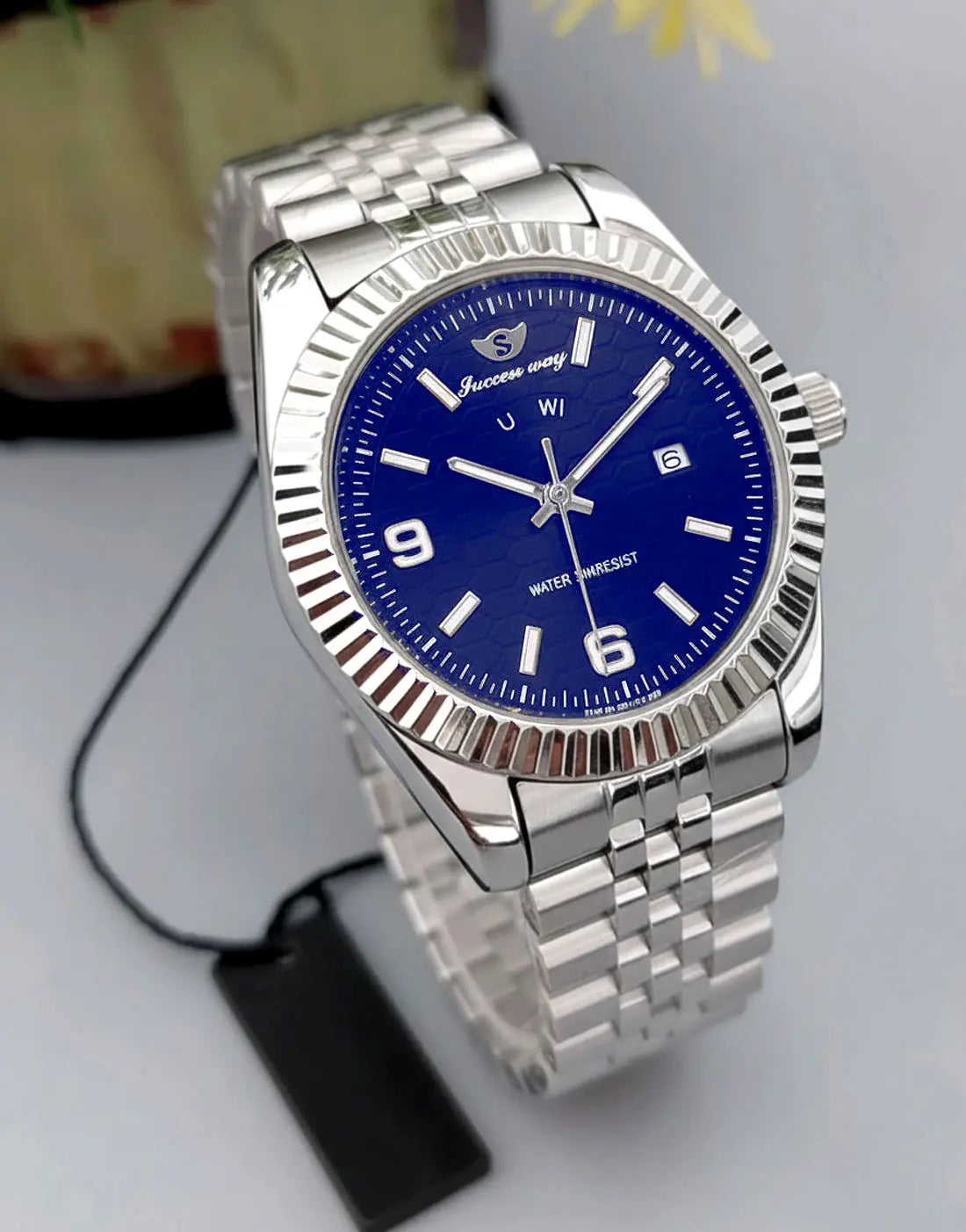 Success Way Day-Date Men's Luxury Watch with Stainless Steel Chain