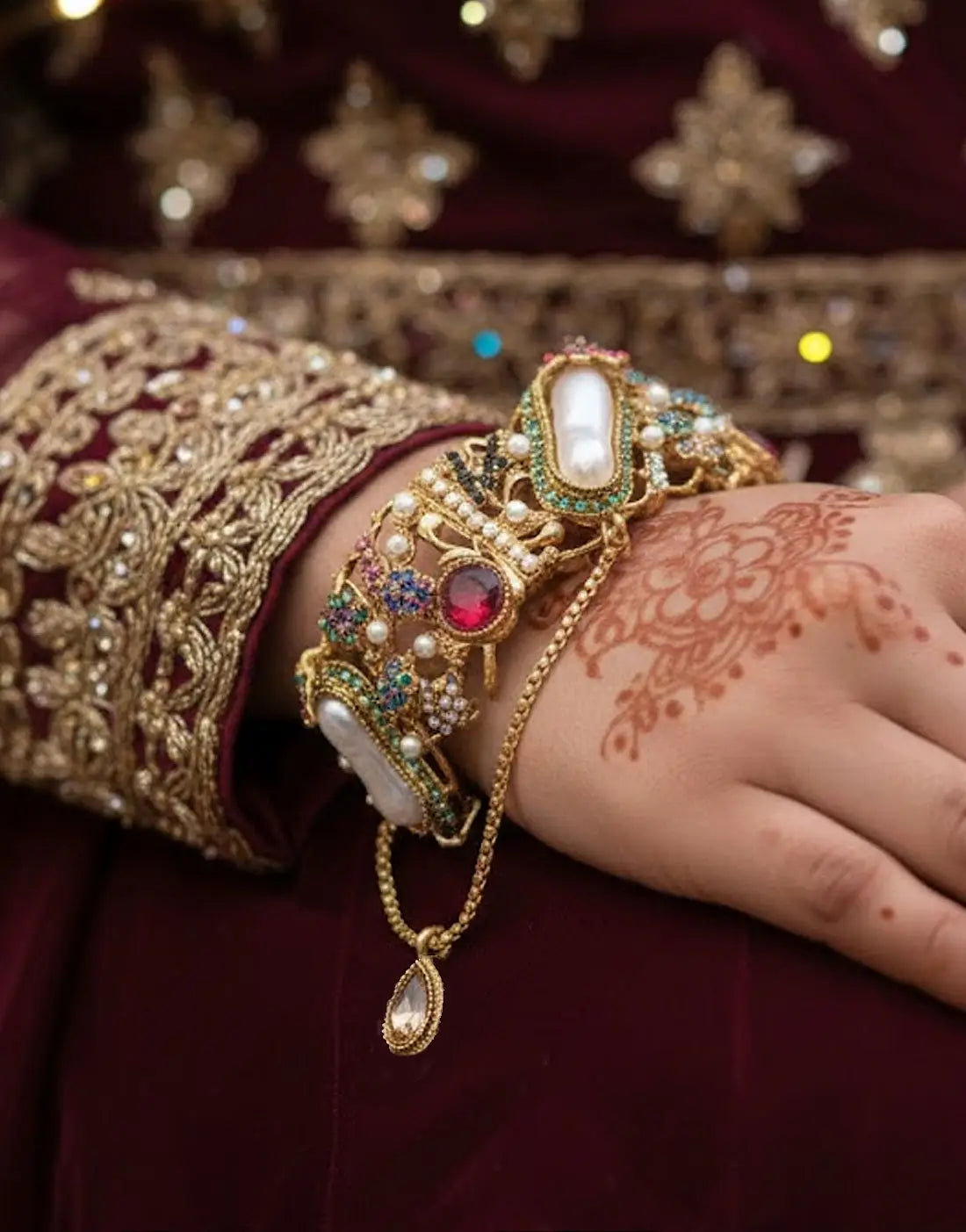 Pair of Intricate Turkish Style Kara Bangles for Girls