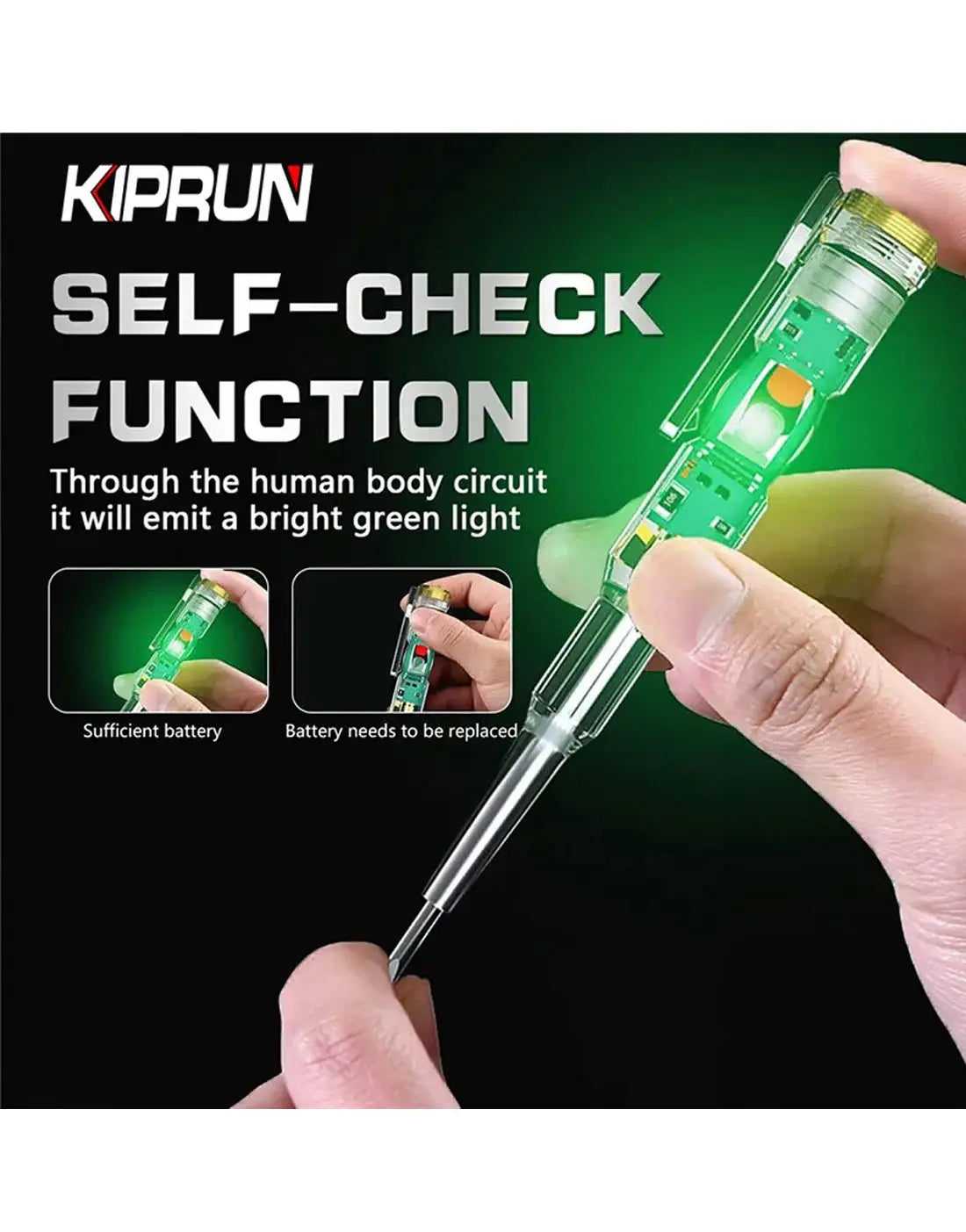 Intelligent LED Indicator Voltage Tester AC/DC 24-250V | Smart Electric Voltage Detector Pen