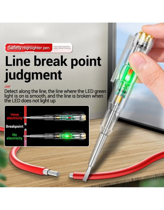 Intelligent LED Indicator Voltage Tester AC/DC 24-250V | Smart Electric Voltage Detector Pen